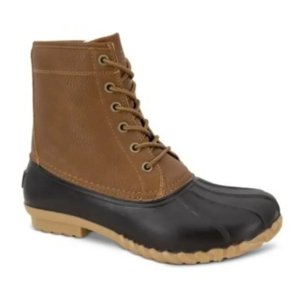 JBU Maine Men's Tan Waterproof Duck Boots Fleece Lined Size 9